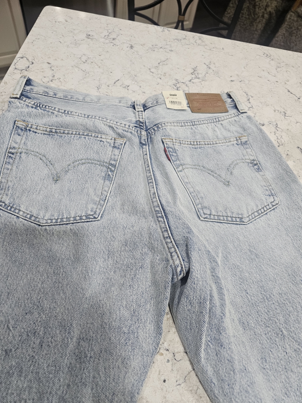Levi's Women’s Light Blue Relaxed Jeans with Signature Back Pockets